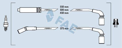 FAE 83562 Spark Plug Wire Set Chevrolet Aveo Kalos 1.4 8V — Coils & Plugs