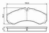 BOSCH Brake Pad Set 0986424833 - Low-Metallic, ECE-R90 Certified — Brake Pads