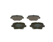 bosch brake pads front view, bosch brake pads side view, bosch brake pads technical specifications BOSCH Brake Pads (Set) for 17-Inch Insignia | Low-Metallic, ECE-R90 Certified BOSCH Brake Pads 17-Inch | Insignia Models bosch, brake-pads, car-accessories, automotive-parts, mechanics-tools, low-metallic, insignia-brake-pads, car-owners, braking-system, ai-generated
