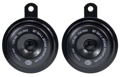 Hella 3AM002768-821 Korna Dıdıt 24V Dıdıt 335 / 435 Hz (Black) (91 mm) (Set) — Motors, Pumps & Antennas